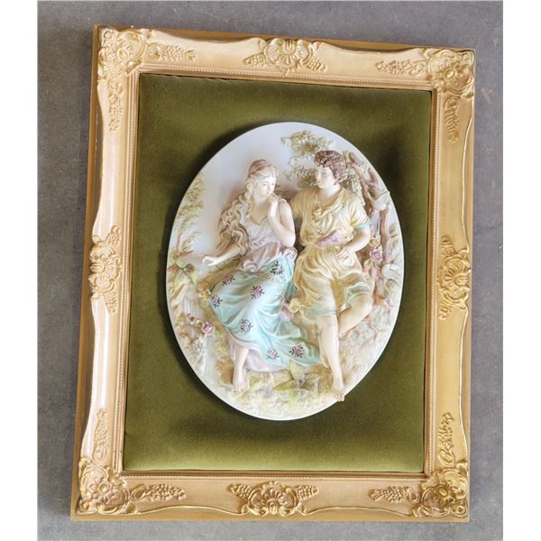 Framed Chalkware - 21" x 17"