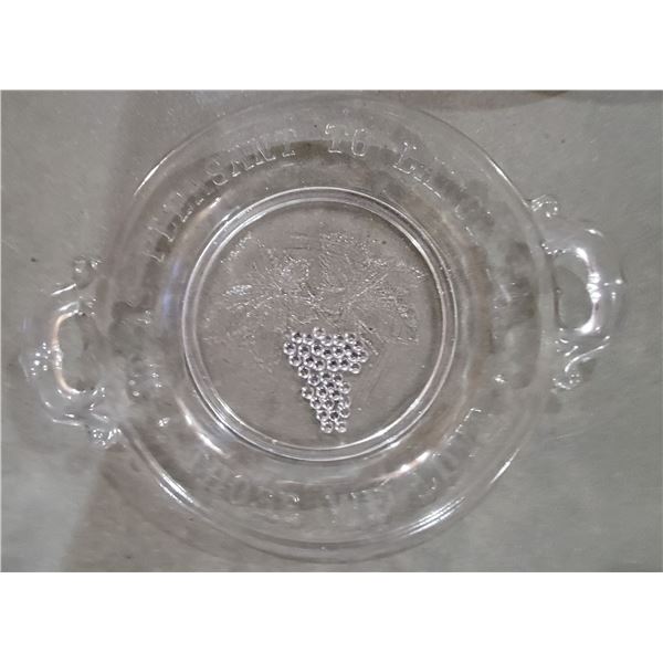 Antique Pressed Glass Grape Plate (pre-1890)
