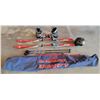Image 1 : Downhill Ski Lot – Rossignol 160cm Skis, Salomon Boots, Poles, Bag, & Helmet