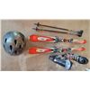 Image 3 : Downhill Ski Lot – Rossignol 160cm Skis, Salomon Boots, Poles, Bag, & Helmet