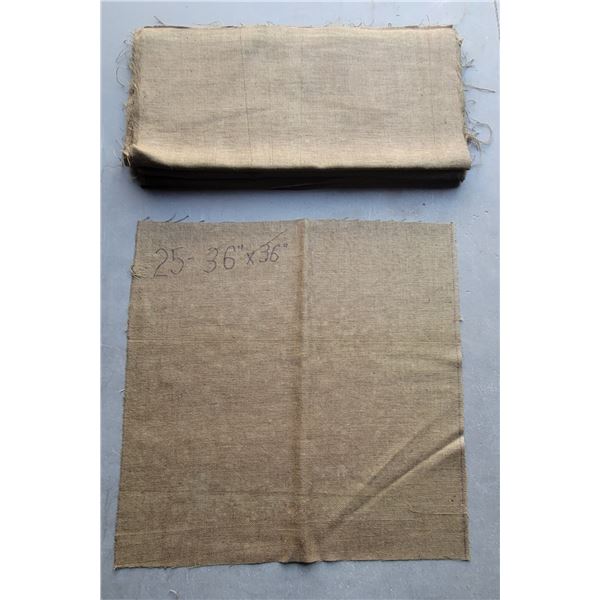 25-pieces Burlap – 36”x 36” (condition may vary)