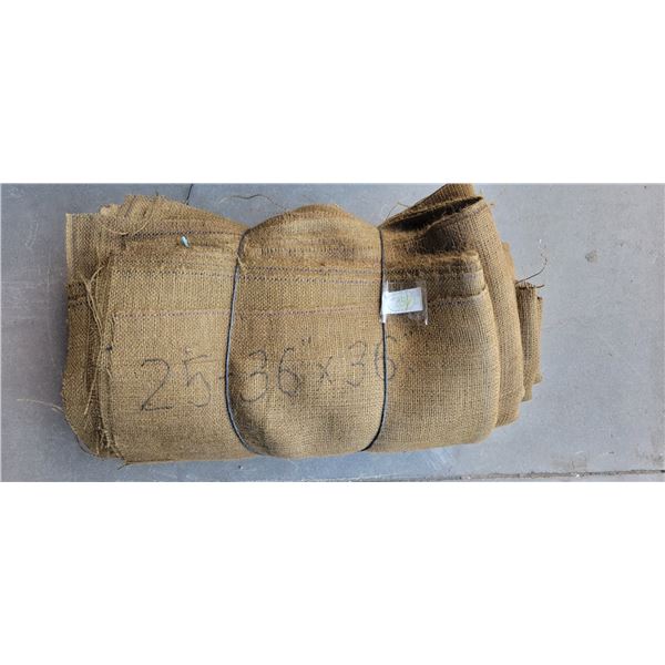 25-pieces Burlap – 36”x 36” (condition may vary)