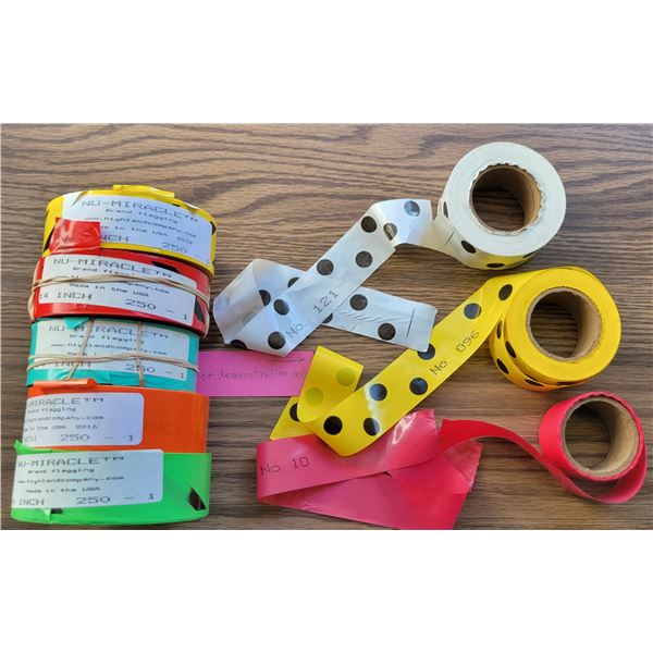 (5) Rolls Numbered Flagging Tape (For Inventory) – Perforated 14” Intervals, #250 