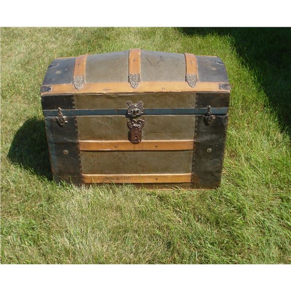 1890's Antique Dome Top Trunk