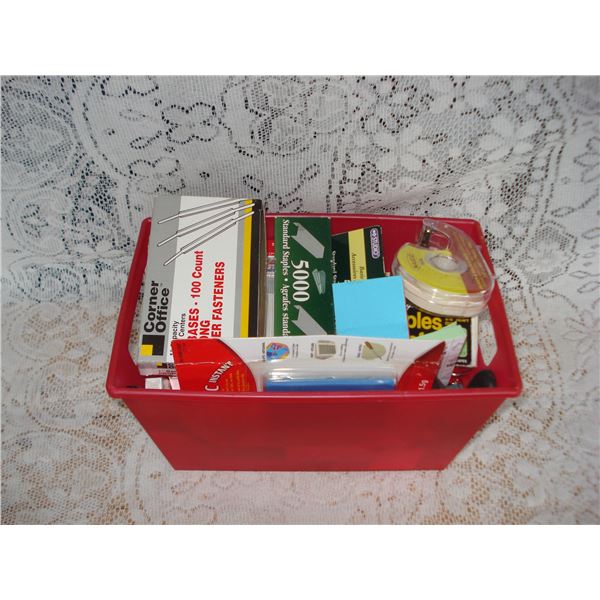 Basket Of General Office Supplies