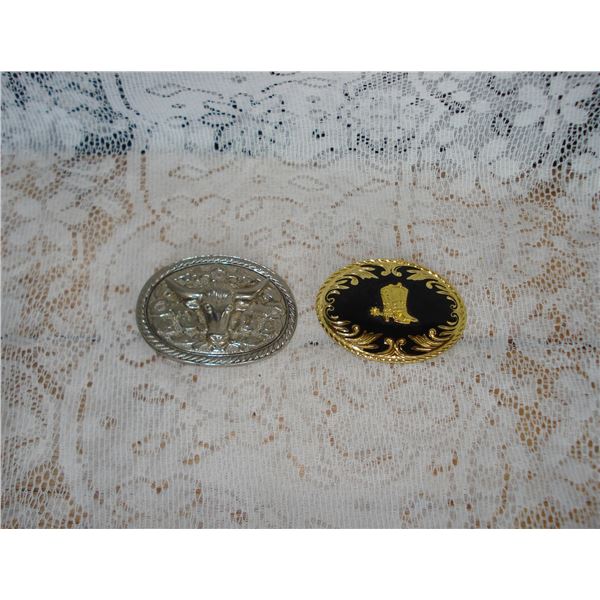 Pair Western Belt Buckles