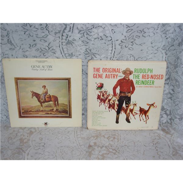 Pair Gene Autry Albums  Records Appear in Very Nice Condition   Bottom Separation On One Cover See P