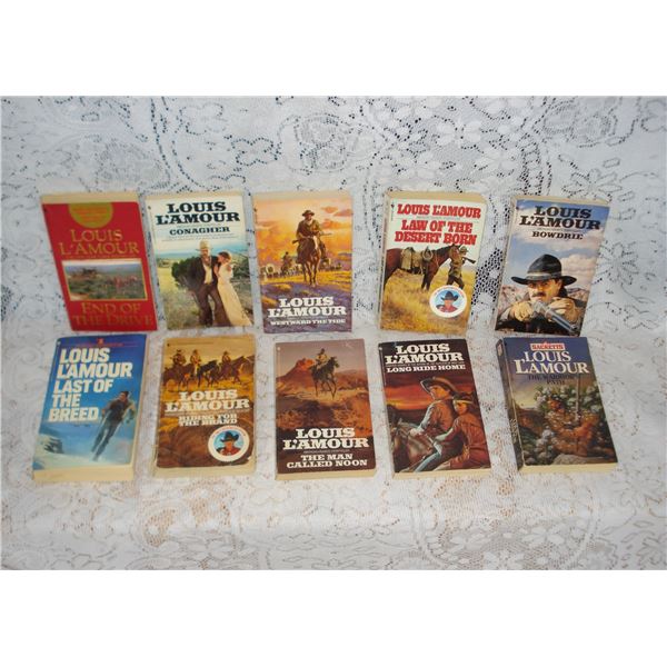 Collection of Ten Louis L'Amour Paperbacks