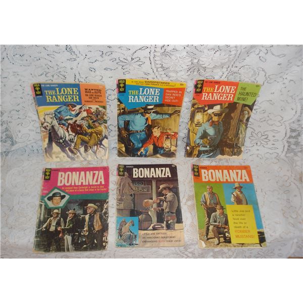 Lone Ranger And Bonanza Comics  Assorted Conditions