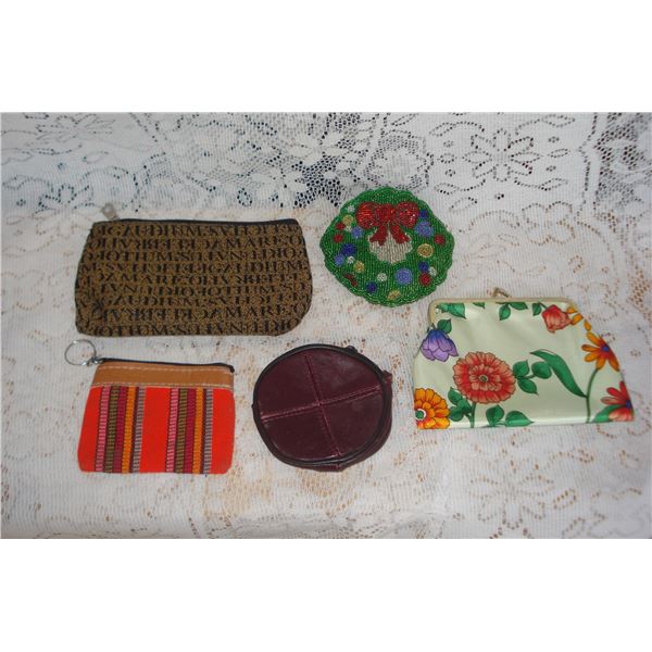 Assorted Coin Purses Etc