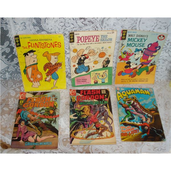 6 Comics  Flash Gordon  Flintstones Etc