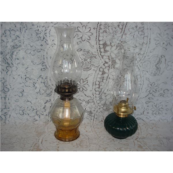 Pair Oil Lamps