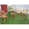 Image 1 : 4 Vintage  Not Antique  Windsor Chairs  Normal Wear  Sturdy  1 Chair Spindle Repair