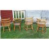 Image 2 : 4 Vintage  Not Antique  Windsor Chairs  Normal Wear  Sturdy  1 Chair Spindle Repair