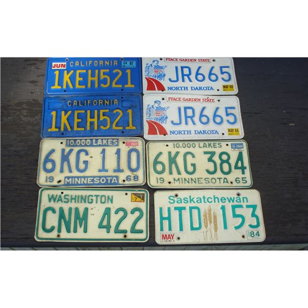 Assorted Vintage Licence Plates