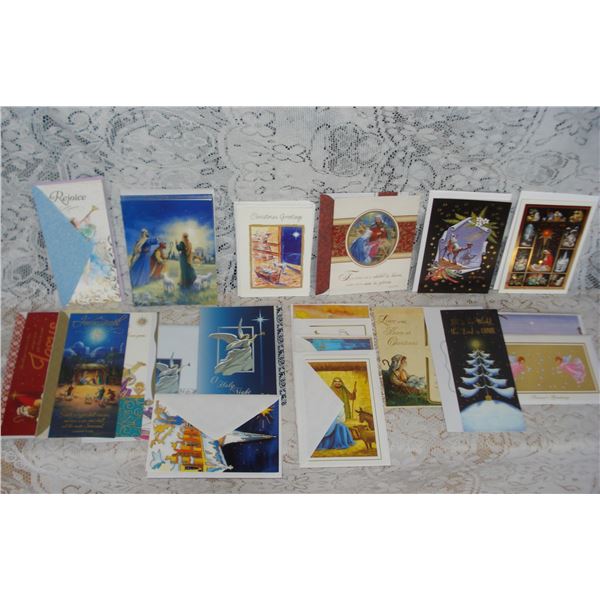 Lot of Unused Religious Themed Christmas Cards