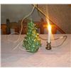 Image 1 : Vintage Ceramic Christmas Tree And Electric Candle Stick