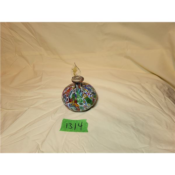 MURANO GLASS perfume atomizer + gold-flaked Murano glass stopper, purchased on Murano, Italy in 2005