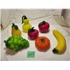 Image 1 : 7-piece set, glass fruit