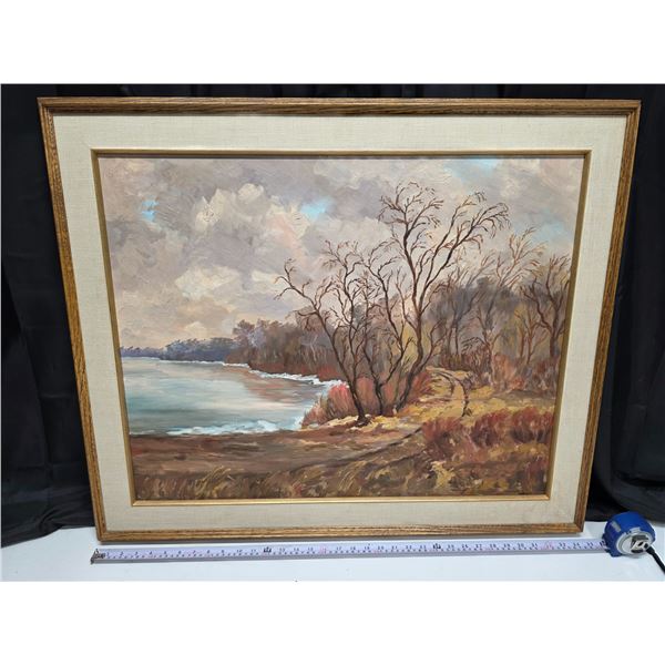 Oil painting of North sask river- by Sybil Orr