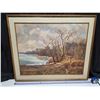 Image 1 : Oil painting of North sask river- by Sybil Orr