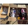 Image 1 : 3 boxes of misc items- hangers