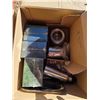 Image 3 : 3 boxes of misc items- hangers