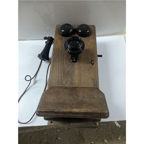 Antique Oak Box Telephone *Near Complete*