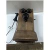 Image 1 : Antique Oak Box Telephone *Near Complete*