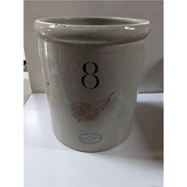 8-Gal Redwing Crock – No Chips or Cracks (one small blemish, see pics)