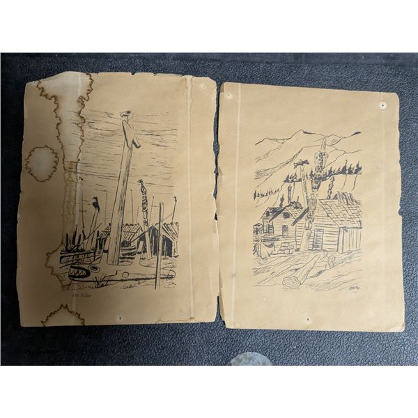 (2) Vintage Prints Artist Signed