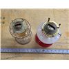 Image 2 : 2 vintage oil lamps- with chimneys