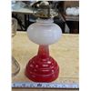 Image 3 : 2 vintage oil lamps- with chimneys