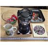 Image 1 : Lot of misc items- new lantern, coca cola tray