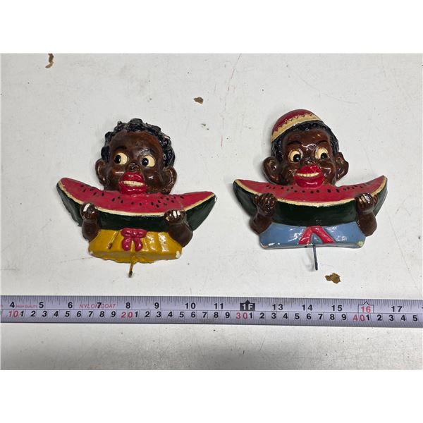 Pair of Vintage Black Americana Chalkware