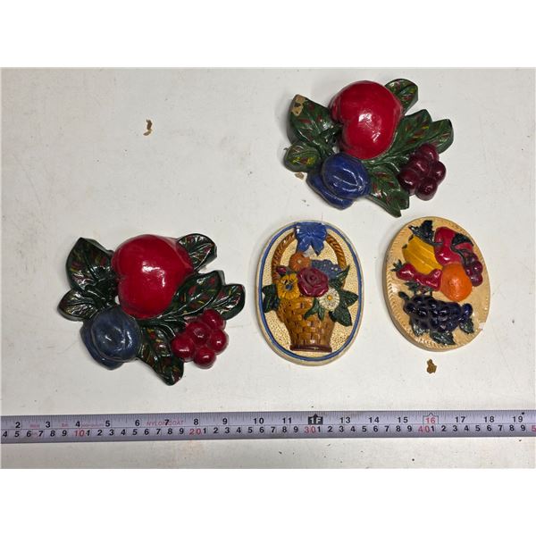 Pair of Vintage Painted Chalkware Caricature Wall Hooks