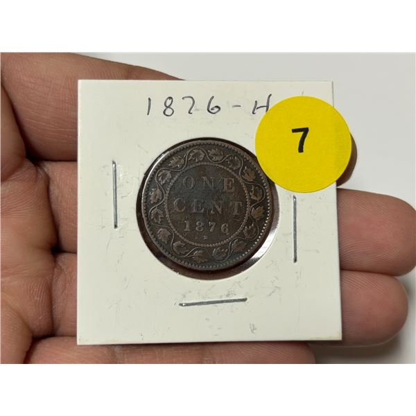 1876-H Canadian Large Cent