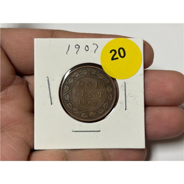1907 Canadian Large Cent