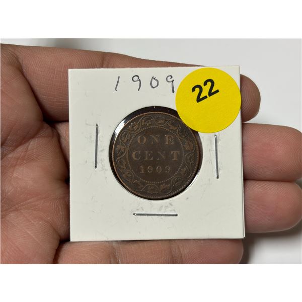 1909 Canadian Large Cent