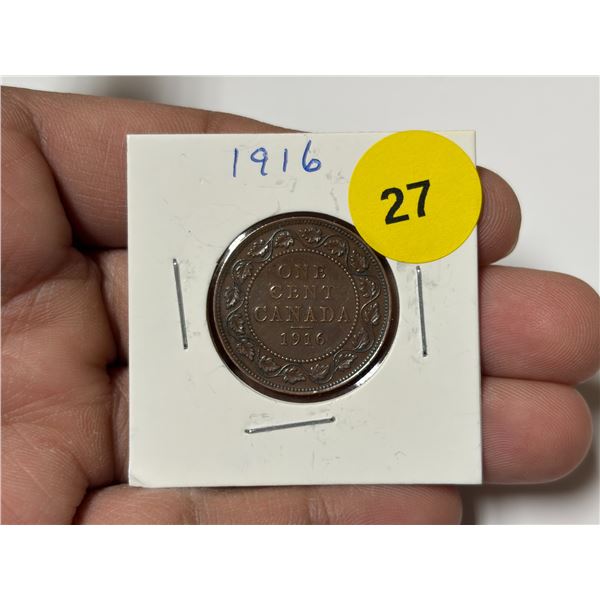 1916 Canadian Large Cent