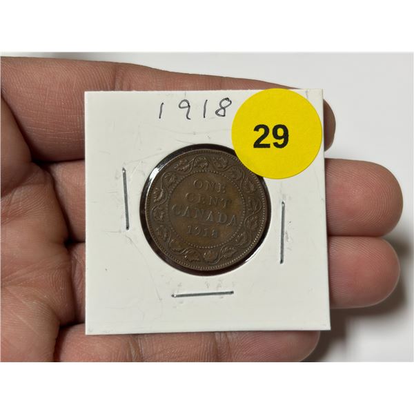 1918 Canadian Large Cent