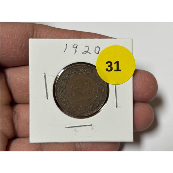 1920 Canadian Large Cent