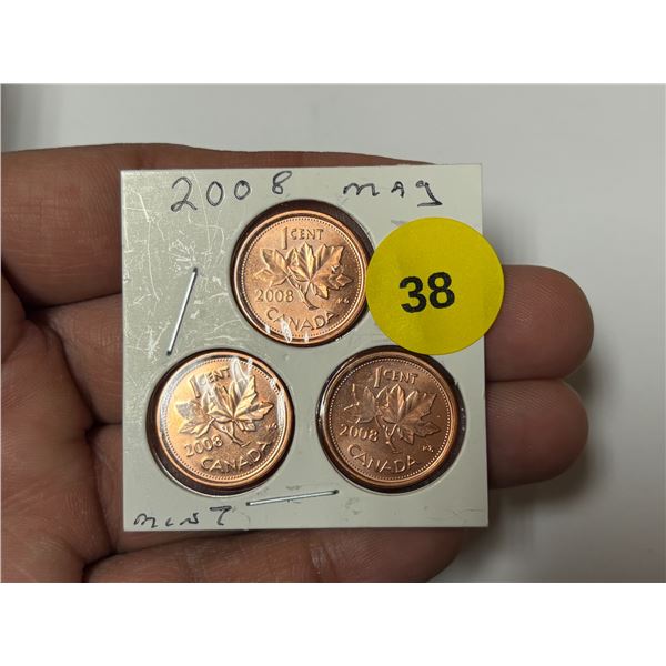 2008 Canadian Small Cent, Magnetic, MINT
