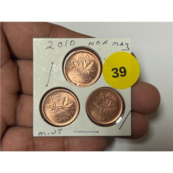 2010 Canadian Small Cent, NON Magnetic,MINT