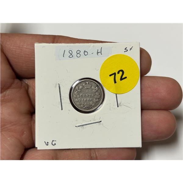 1880-H Canadian Nickle, VG