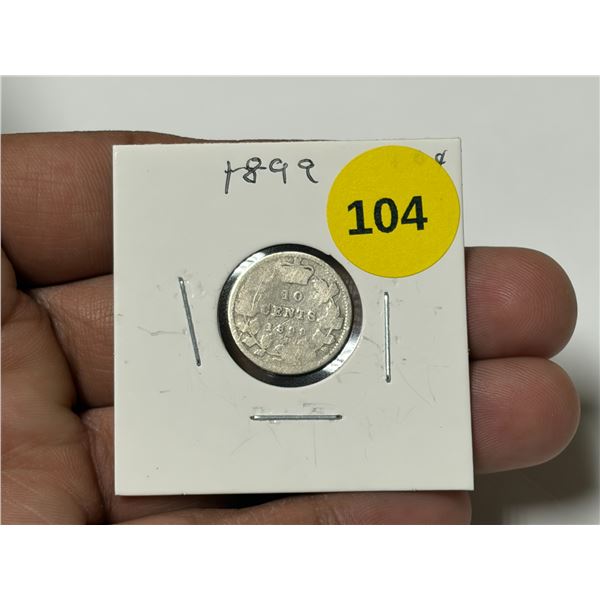 1899 Canadian Dime,VG