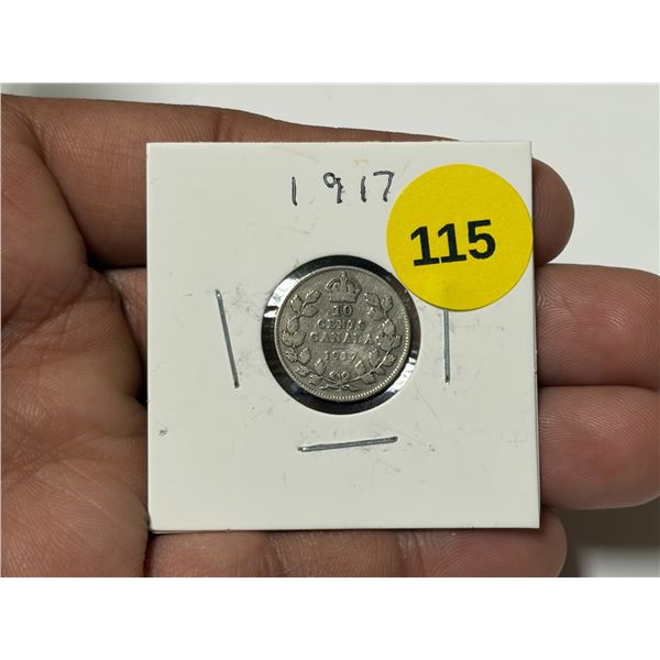 1917 Canadian Dime, VG