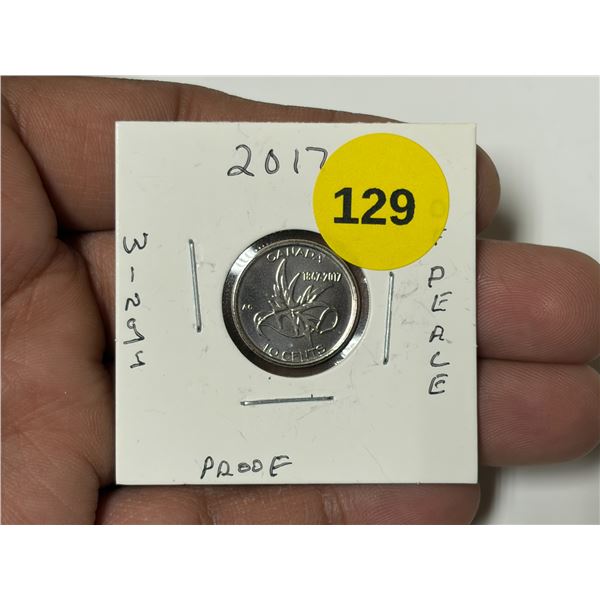 2017 Canadian Dime, WINGS OF PEACE, PROOF