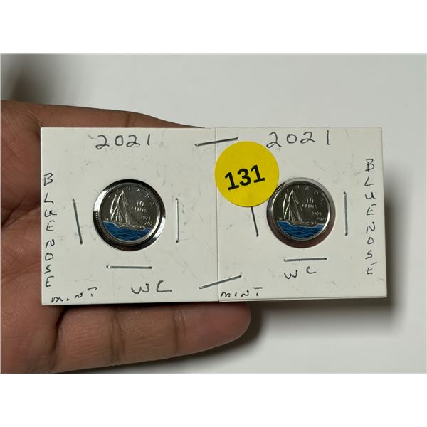 2021 Canadian Dimes, Blue Nose WC, PROOF