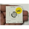 Image 1 : 1896 Canada Silver 5 Cents - Large 6 - VG8